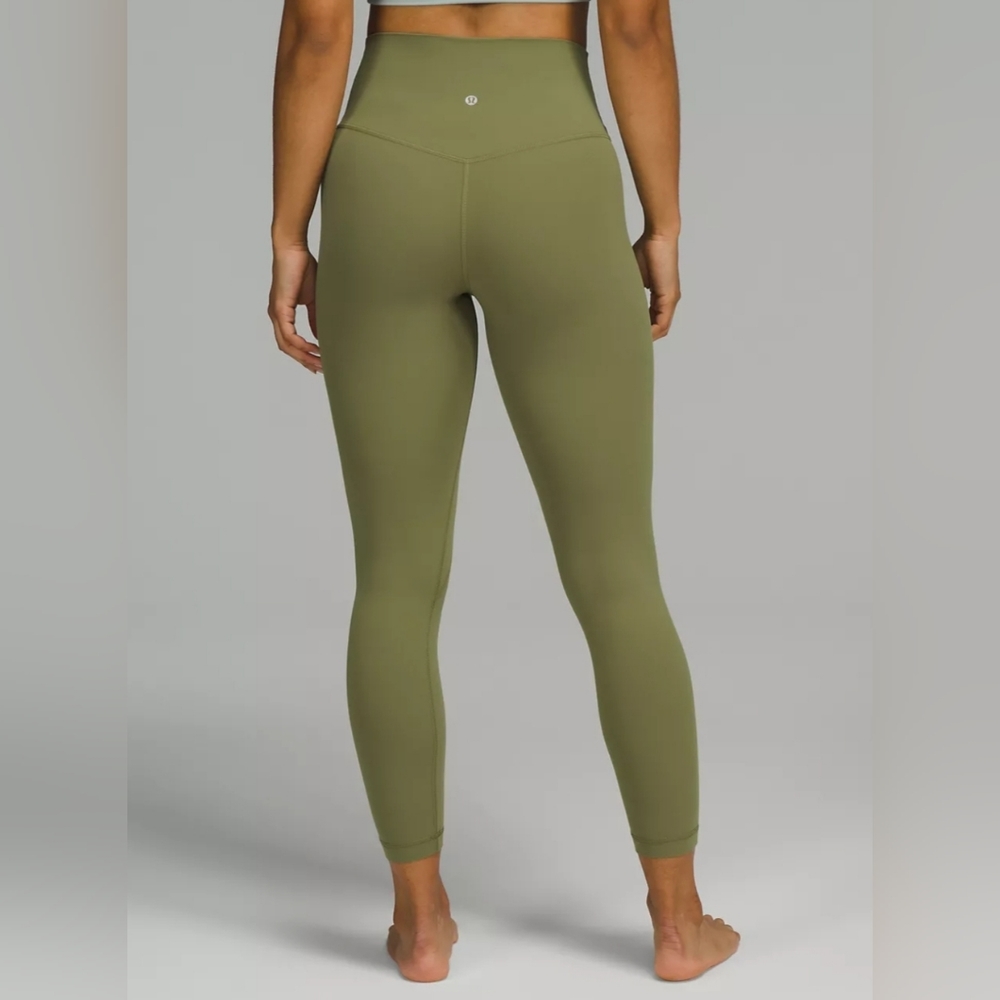 NWT Lululemon Plus Size Align High Rise Leggings 25" Olive Khaki Green Size 18 - Picture 3 of 12